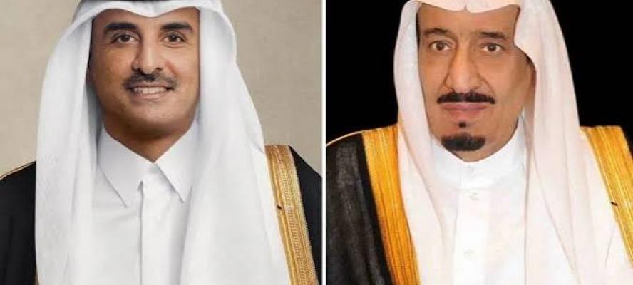 الملك سلمان يتلقى رسالة خطية من أمير قطر