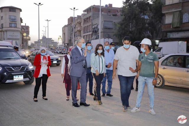 محافظ دمياط تتفقد أعمال تطوير ورفع كفاءة طريقى الدكتور على مصطفى مشرفه و كورنيش النيل
