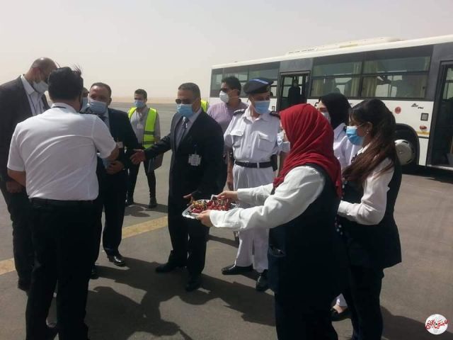 بالصور.. مطار أسيوط الدولى يستقبل أولى رحلات الخطوط الجوية الأردنية
