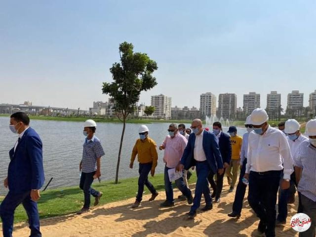 وزير الأسكان يتفقد الموقف التنفيذي لمشروع تطوير بحيرة عين الصيرة