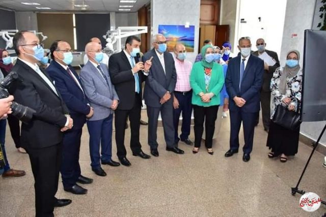 وزير التعليم العالي يفتتح الوحدات التعليمية والتدريبية بكلية طب الأسنان جامعة المنصورة