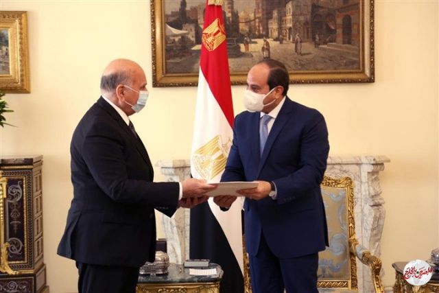 السيسي: مصر داعمة لكل ما من شأنه أن يحقق مصالح العراق وشعبه ويحافظ على أمنه واستقراره