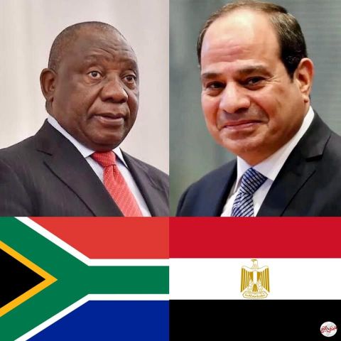 السيسى  يبحث هاتفيا ًتطورات ملف سد النهضة مع رئيس جنوب افريقيا.