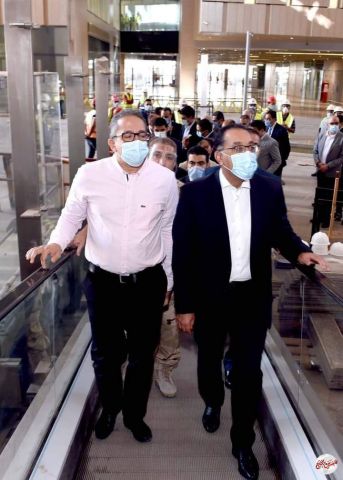 رئيس الوزراء يتفقد الصالة المغطاه بمدينة 6أكتوبر